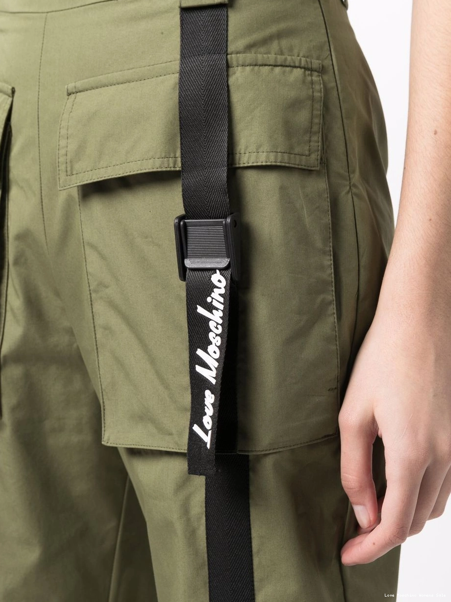 Affordable cotton-blend Women parachute Moschino trousers Love flap-pockets 0417